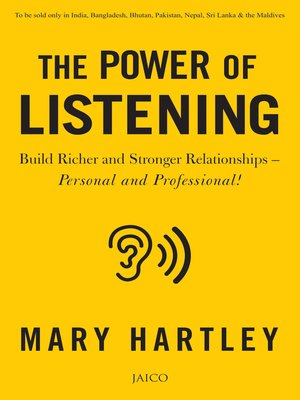 cover image of The Power of Listening